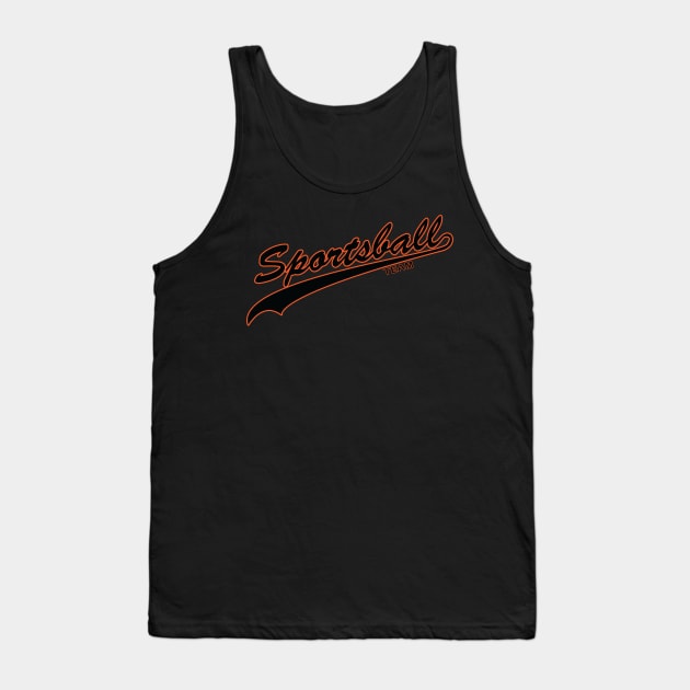 Sportsball! (Black & Orange) Tank Top by nerdprince